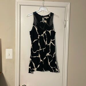 LOFT giraffe print swimsuit cover, cotton top. XS/S